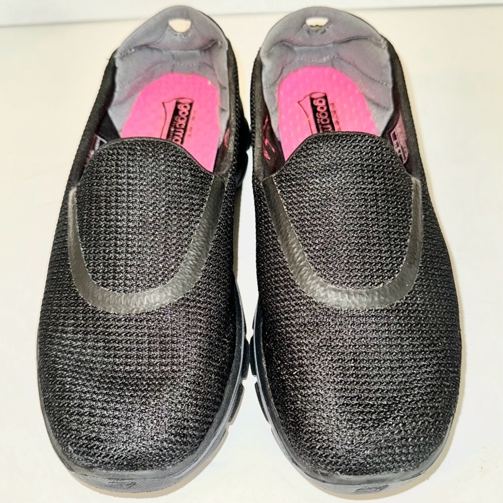 Skechers “Go Walk 3” Black Mesh Slip-On Comfort Athleisure Sneakers, Sz 8.5 - Picture 6 of 12